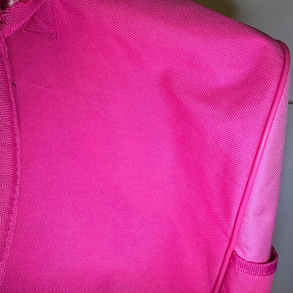 Vintage 2009 Hello‎ Kitty Sanrio Duffle Bag Weekender Over Night Pink Stripes